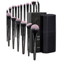 MAANGE Makeup Brushes 18pcs Professional Natural Foundation Eyeshadow Concealer Blending Brush with Storage Box Kabuki Women Kit