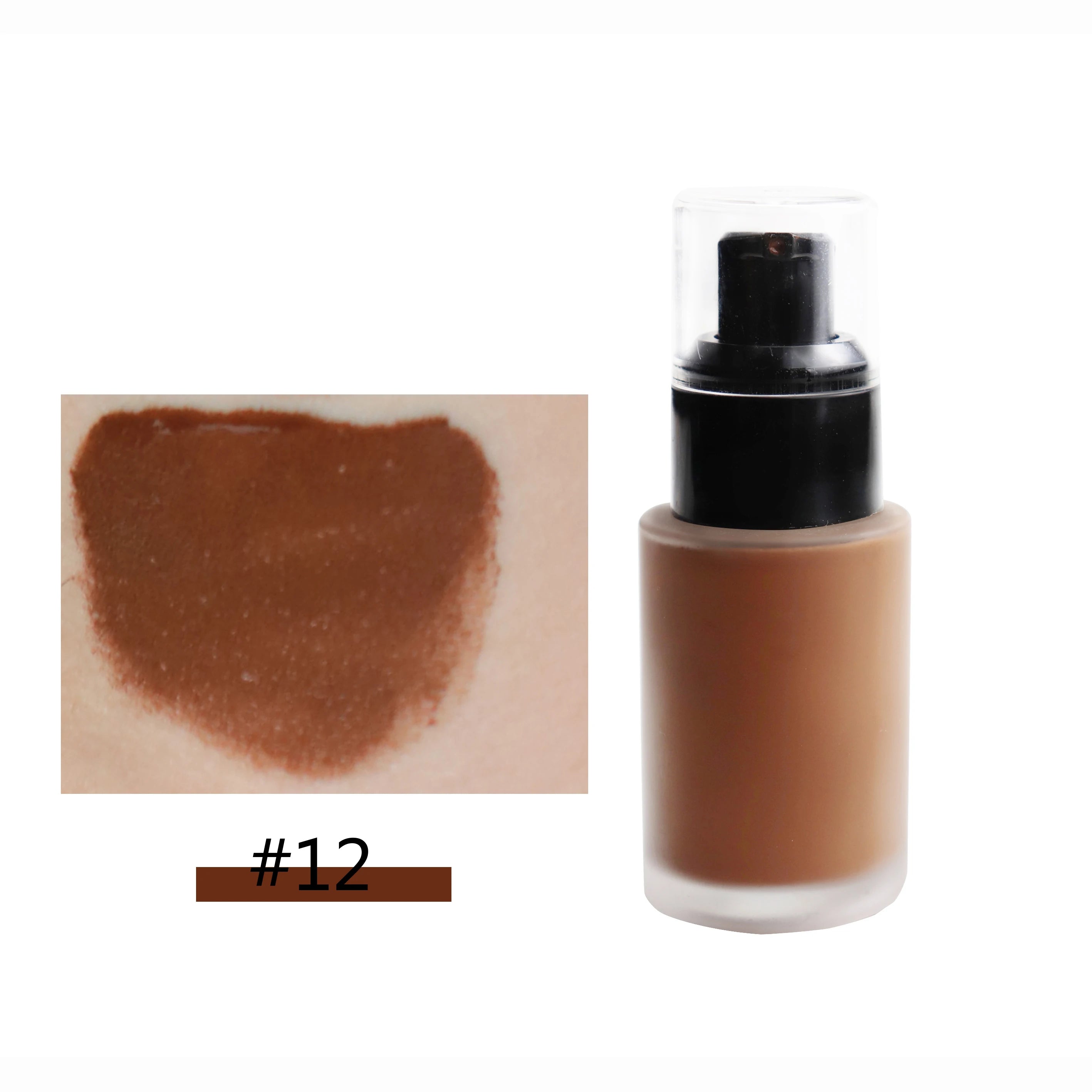 Fond de Teint Liquide Waterproof — 12 Teintes Longue Tenue