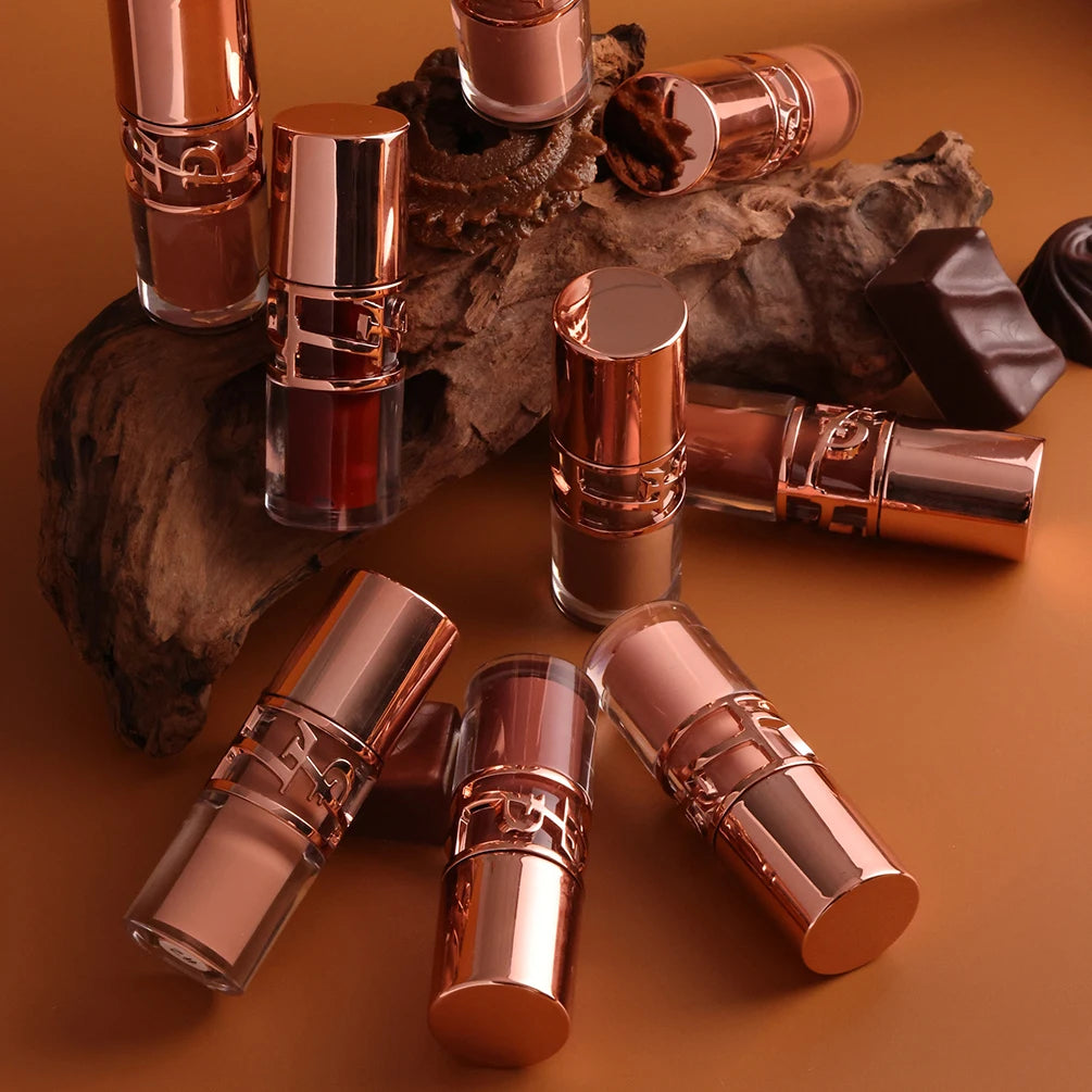 Huile à Lèvres Brillante — Effet Miroir Chocolat