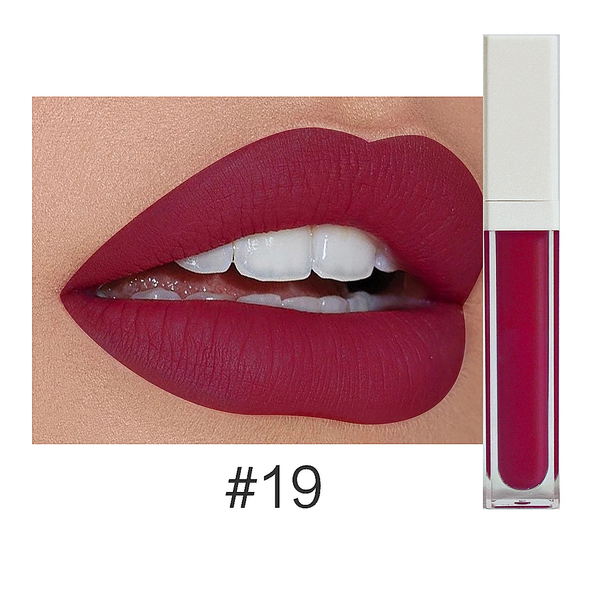 Rouge à Lèvres Liquide Mat Organique — 50 Teintes Vegan