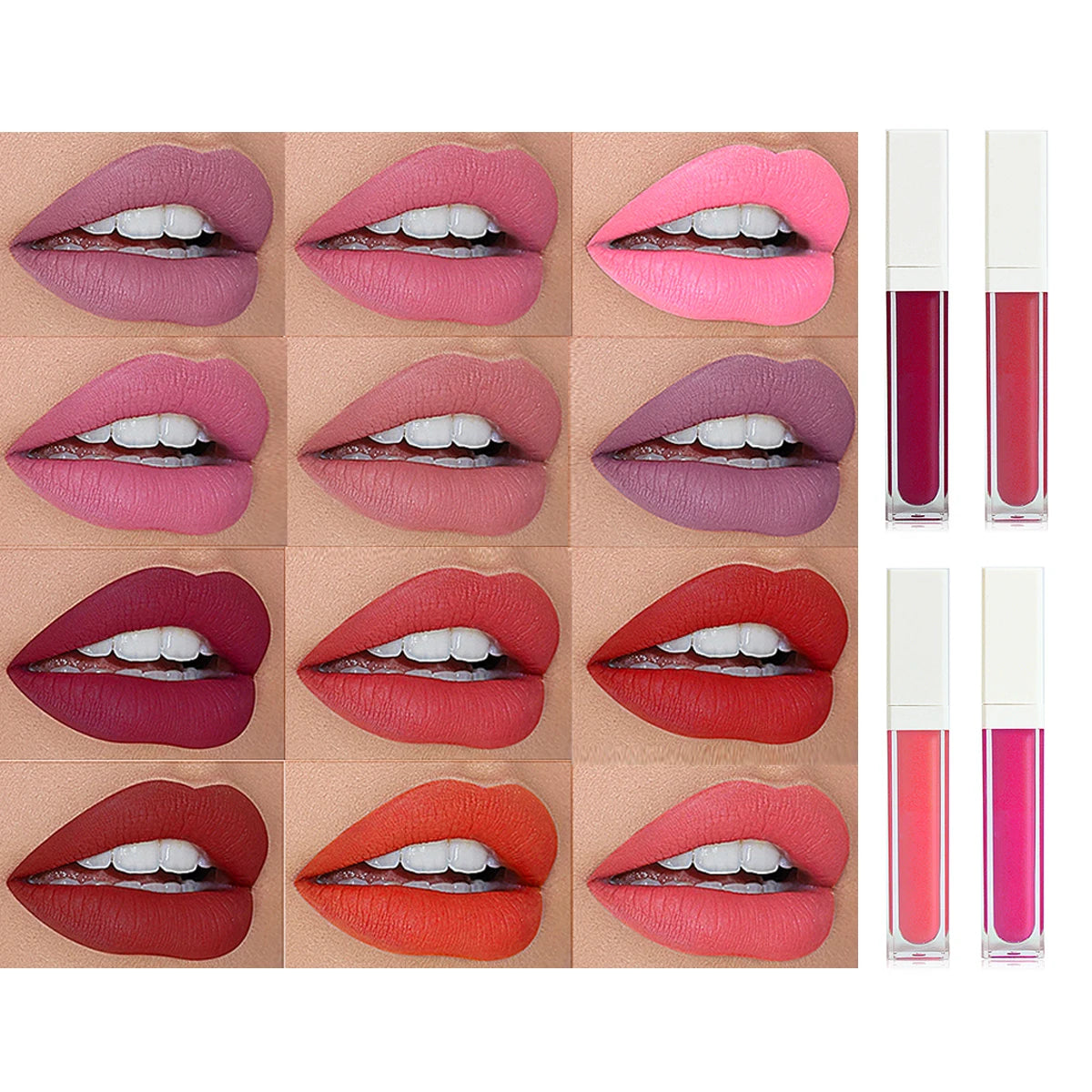 Rouge à Lèvres Liquide Mat Organique — 50 Teintes Vegan