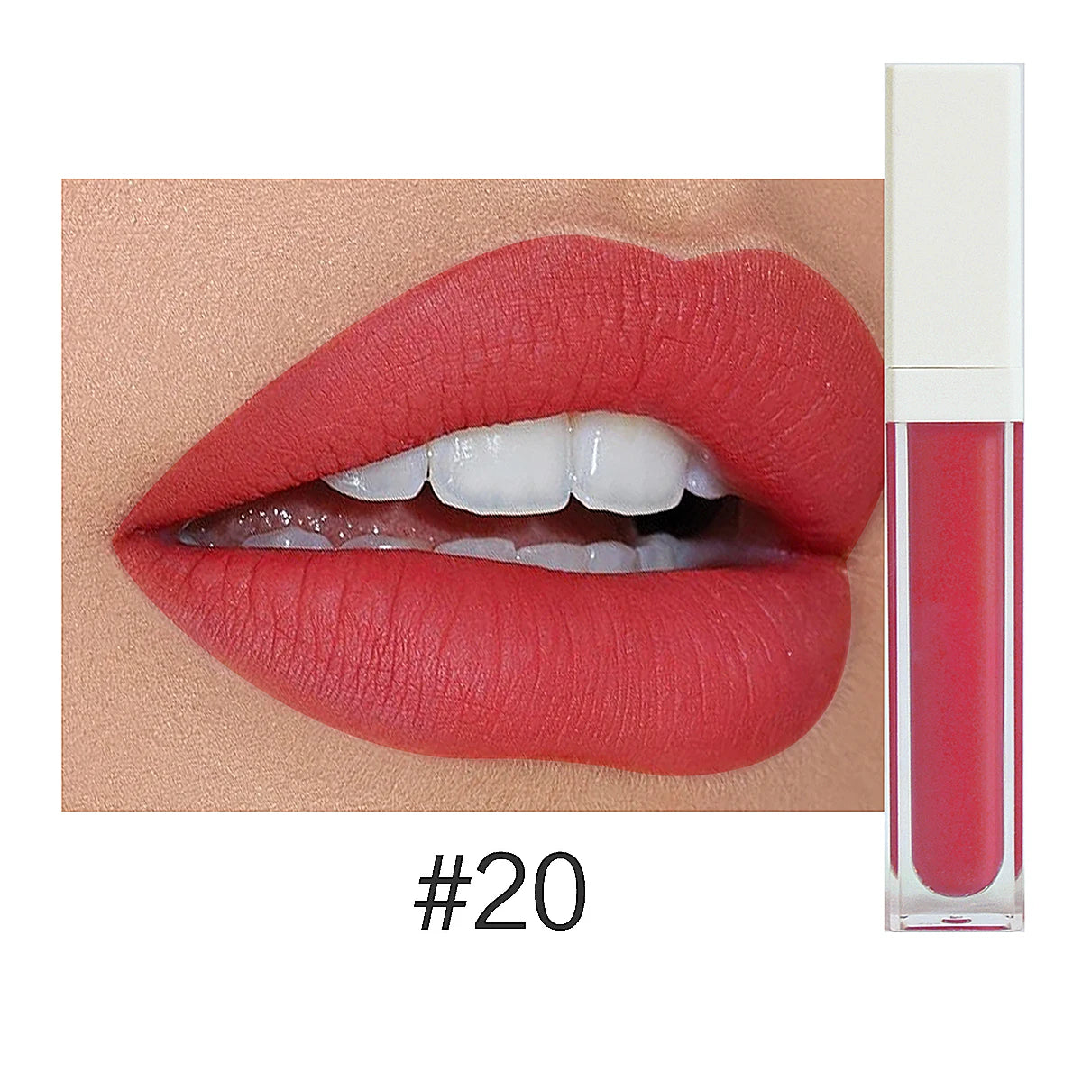 Rouge à Lèvres Liquide Mat Organique — 50 Teintes Vegan