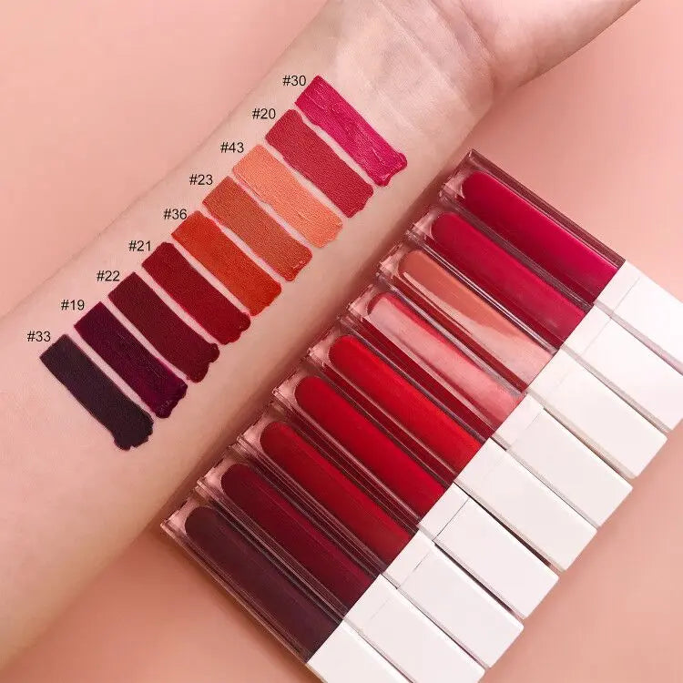 Rouge à Lèvres Liquide Mat Organique — 50 Teintes Vegan