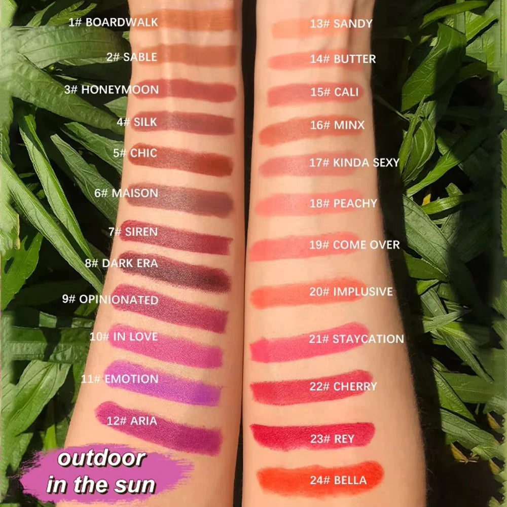 Rouge à Lèvres Mat Vegan — 24 Teintes Waterproof