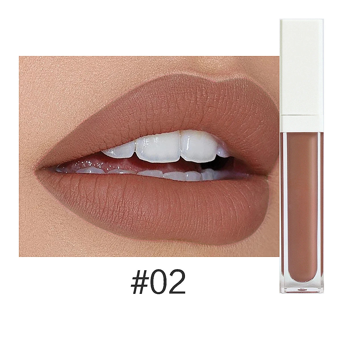 Rouge à Lèvres Liquide Mat Organique — 50 Teintes Vegan