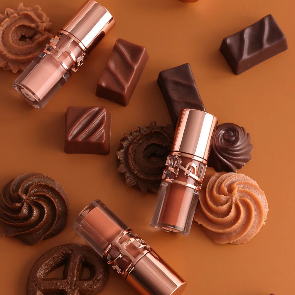 Huile à Lèvres Brillante — Effet Miroir Chocolat