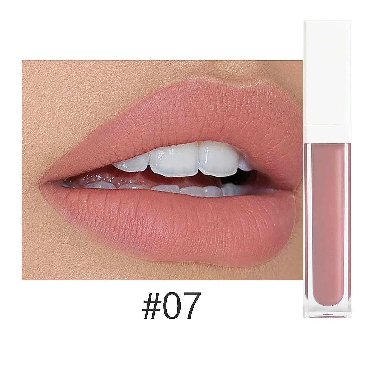 Rouge à Lèvres Liquide Mat Organique — 50 Teintes Vegan