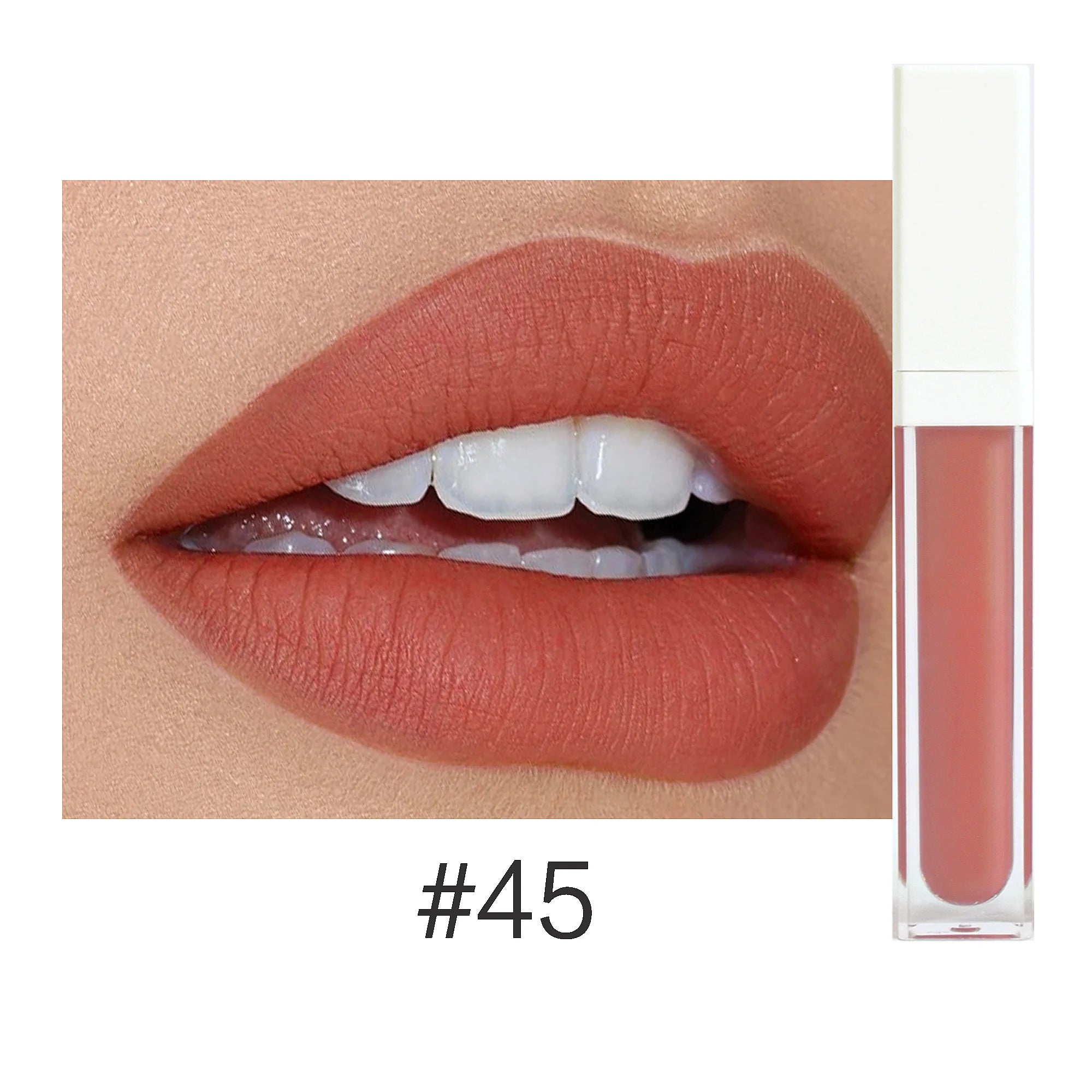 Rouge à Lèvres Liquide Mat Organique — 50 Teintes Vegan