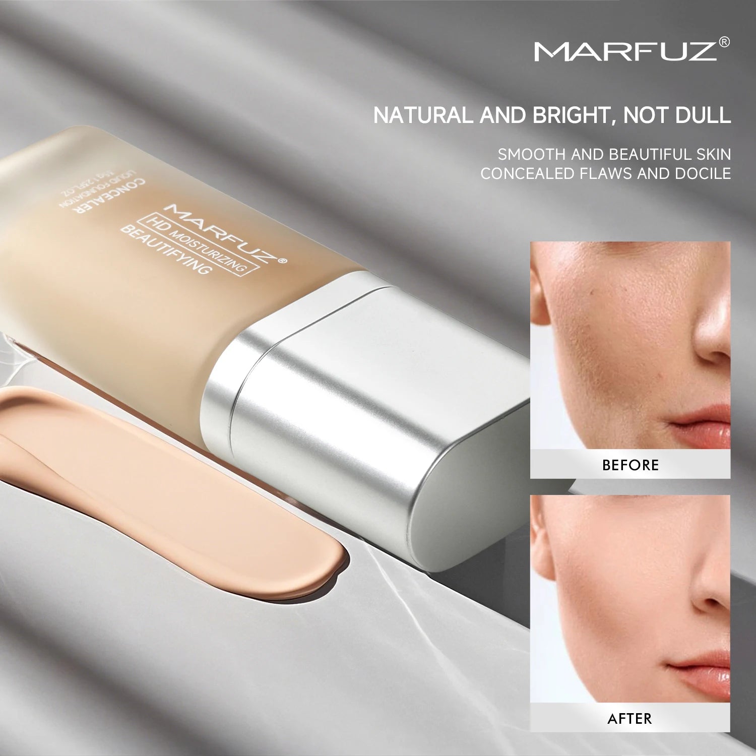Fond de Teint Liquide Naturel — Haute Définition Longue Tenue