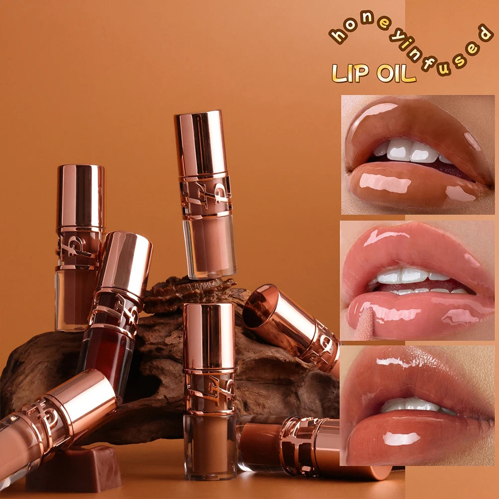 Huile à Lèvres Brillante — Effet Miroir Chocolat