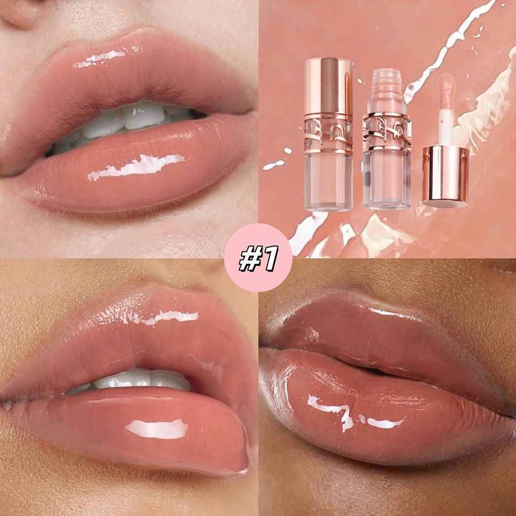 Huile à Lèvres Brillante — Effet Miroir Chocolat