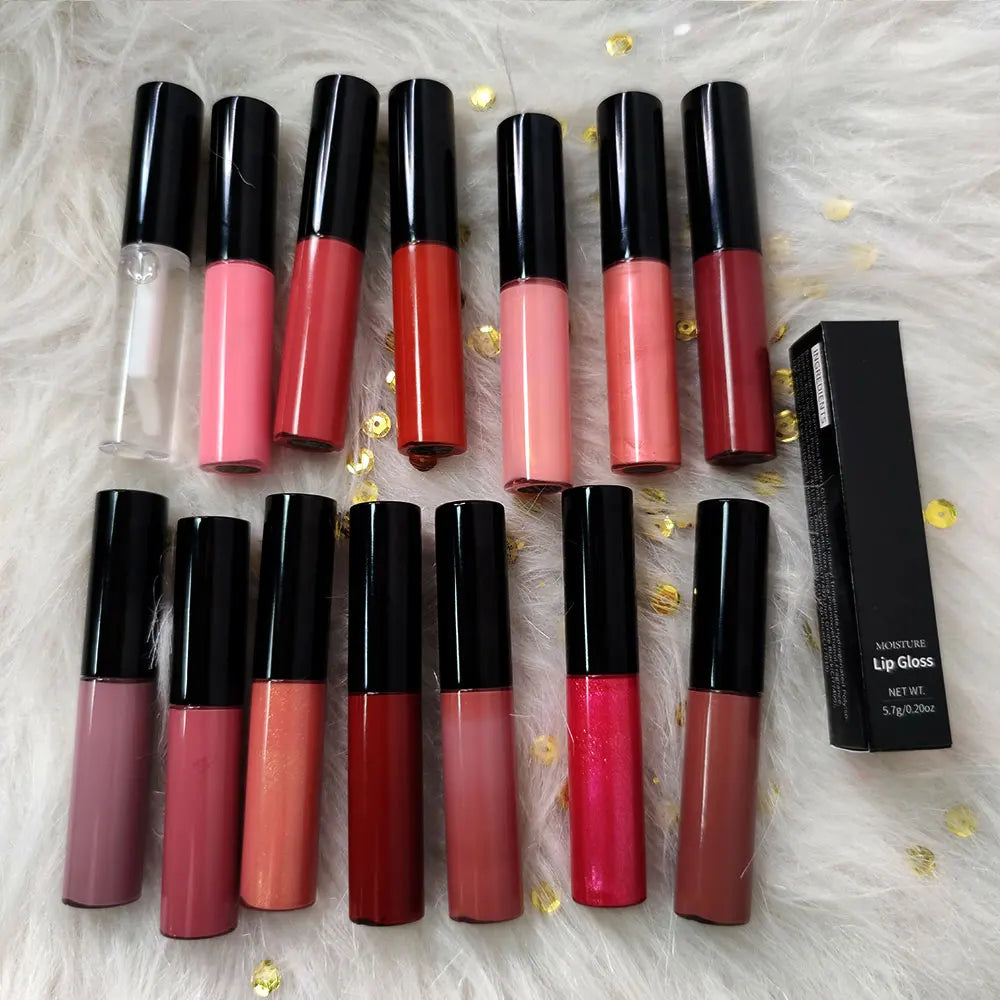 Lip Gloss Ultra-Brillant — 9 Teintes Effet Lèvres Pulpeuses