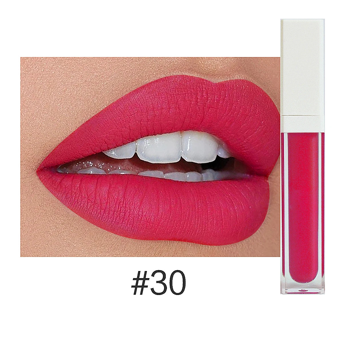 Rouge à Lèvres Liquide Mat Organique — 50 Teintes Vegan