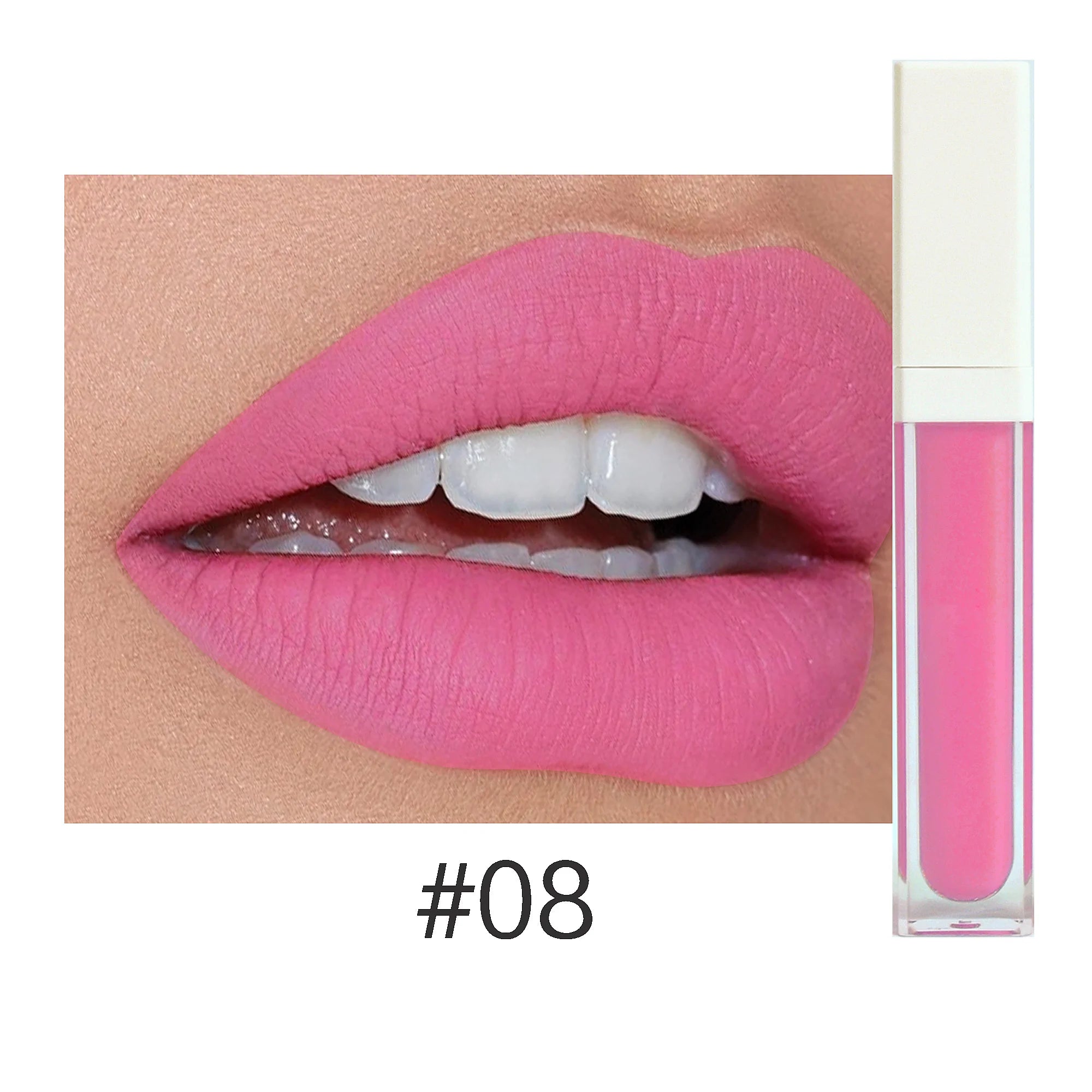 Rouge à Lèvres Liquide Mat Organique — 50 Teintes Vegan