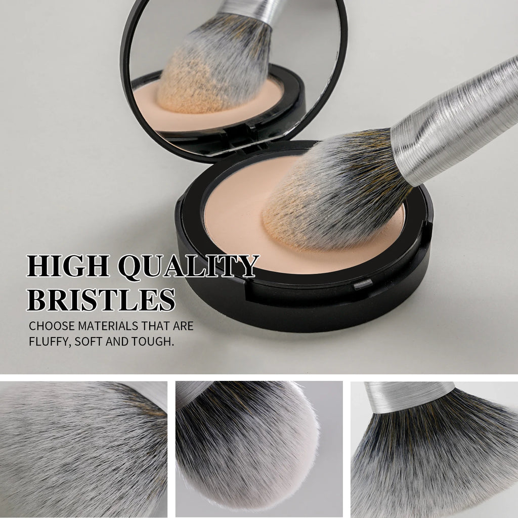 Set Pinceaux Luxe 10 Pièces — Poils Naturels avec Boîte
