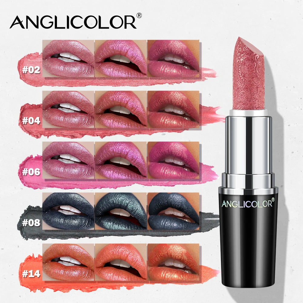 Rouge à Lèvres Nacré Vegan — Reflets Précieux Longue Tenue