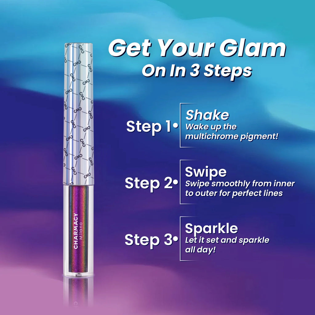 Eyeliner Liquide Multichrome — Reflets Métalliques Waterproof
