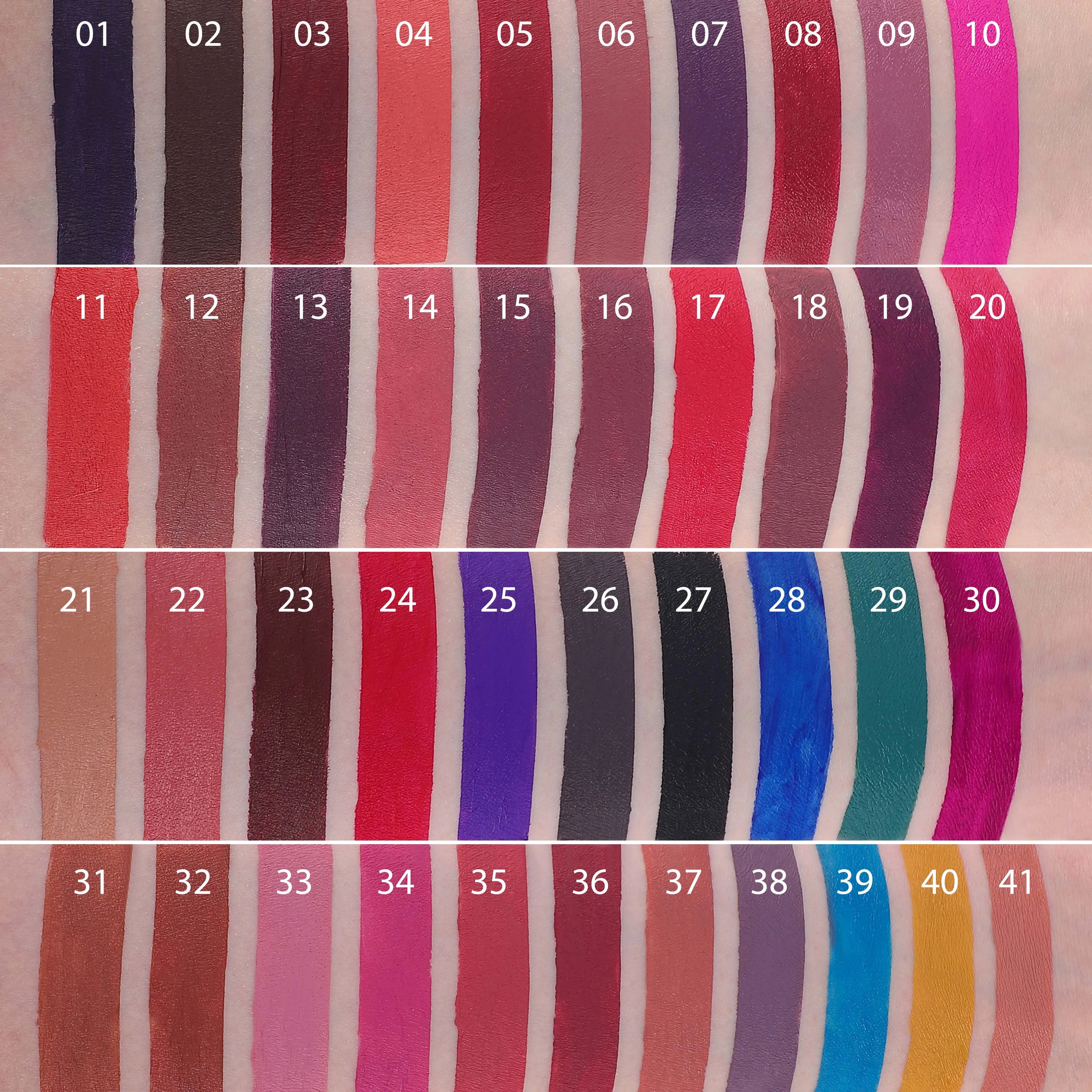 Rouge à Lèvres Liquide Mat — 41 Teintes Vegan Longue Tenue
