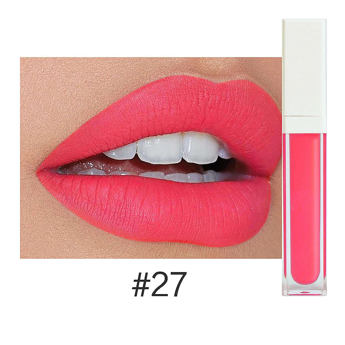 Rouge à Lèvres Liquide Mat Organique — 50 Teintes Vegan