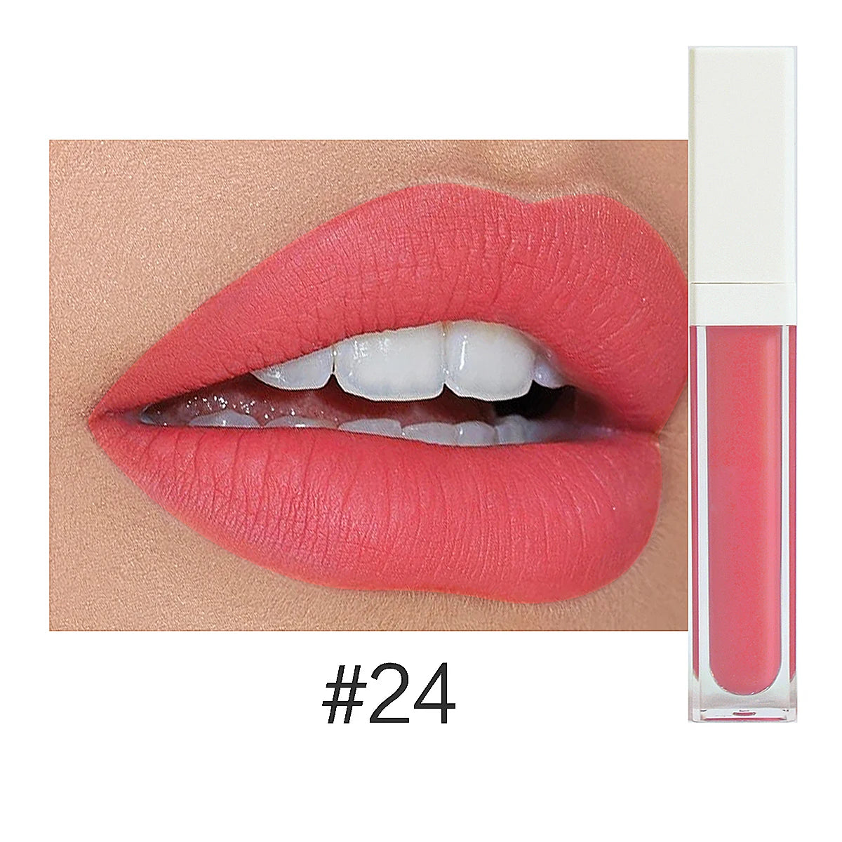 Rouge à Lèvres Liquide Mat Organique — 50 Teintes Vegan