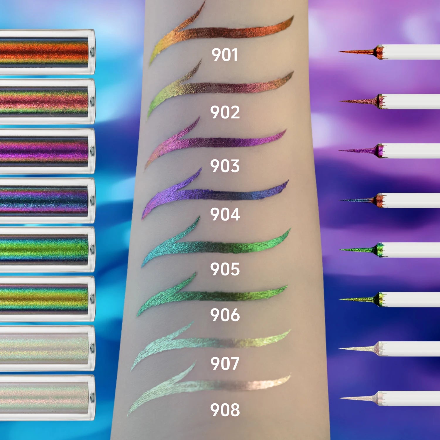 Eyeliner Liquide Multichrome — Reflets Métalliques Waterproof