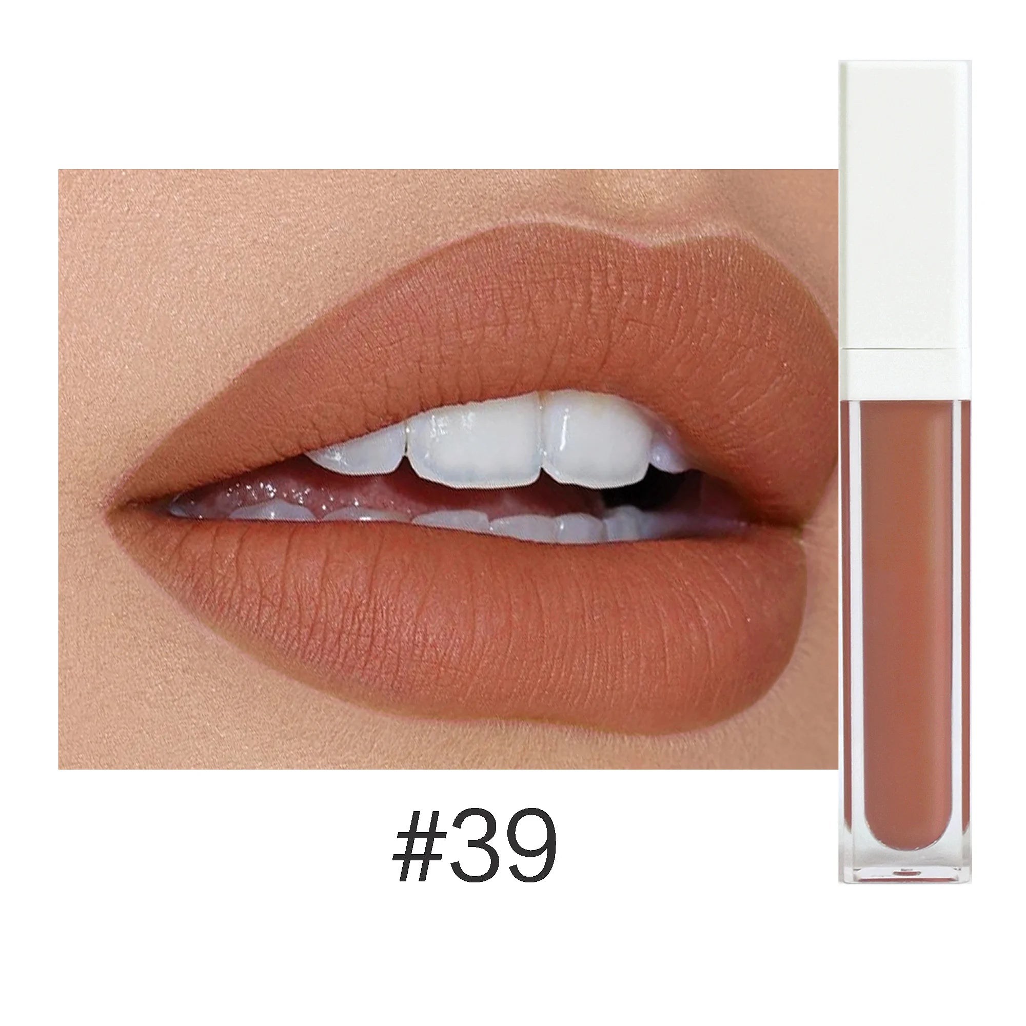 Rouge à Lèvres Liquide Mat Organique — 50 Teintes Vegan