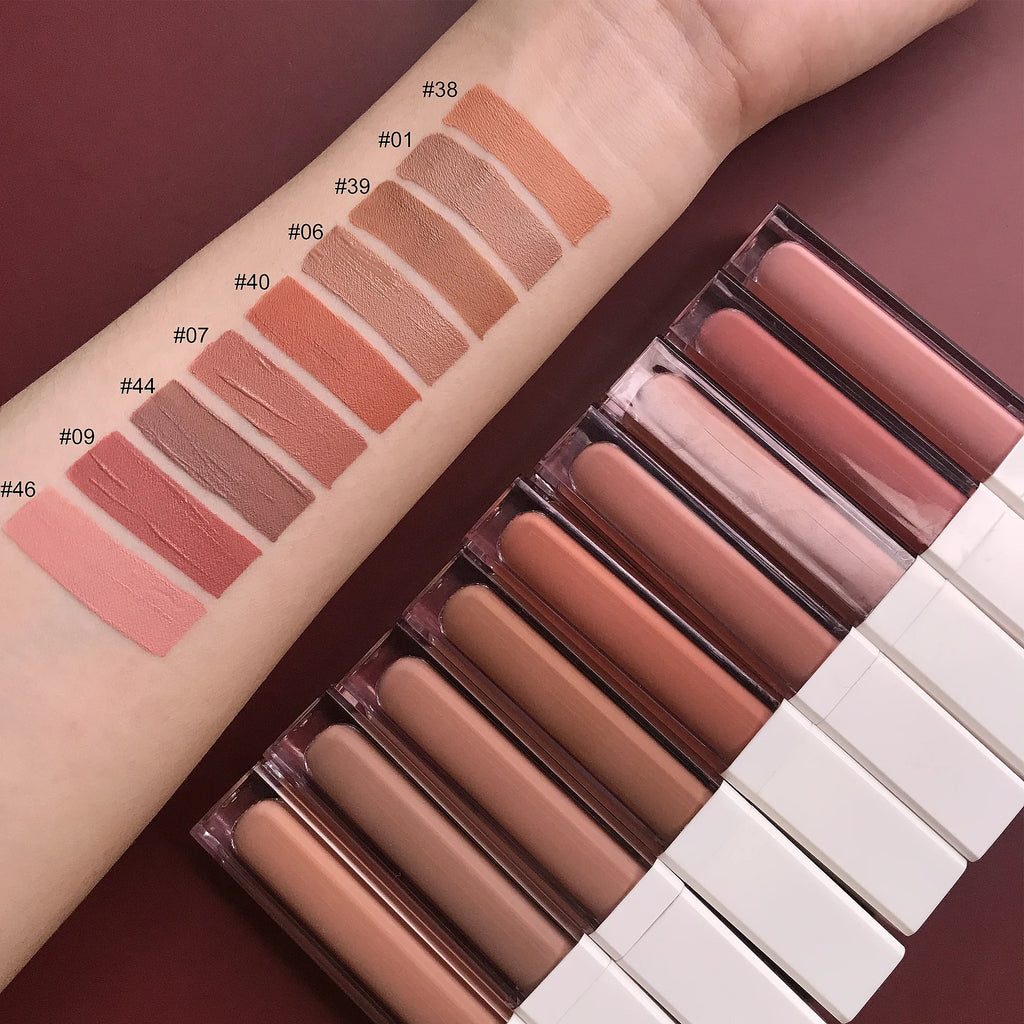 Rouge à Lèvres Liquide Mat Organique — 50 Teintes Vegan