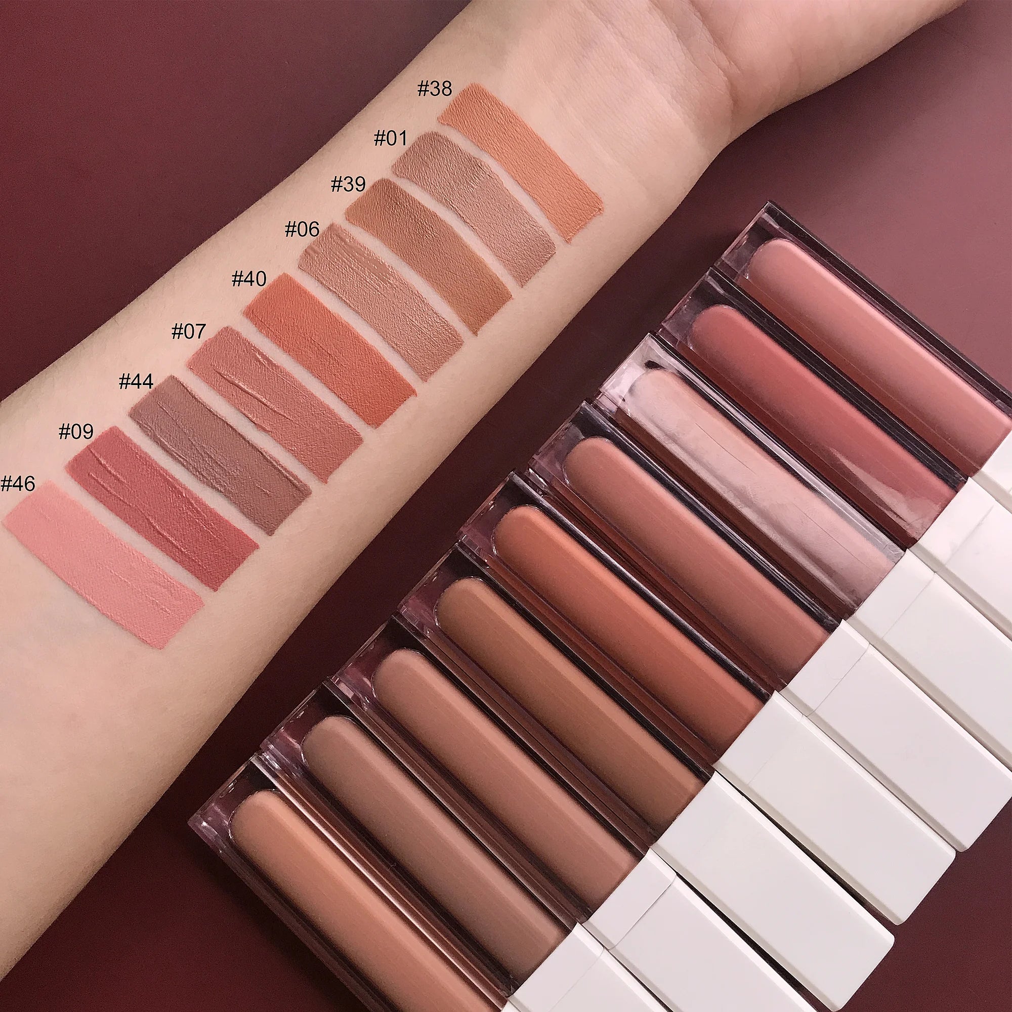 Rouge à Lèvres Liquide Mat Organique — 50 Teintes Vegan