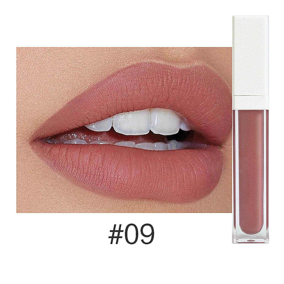 Rouge à Lèvres Liquide Mat Organique — 50 Teintes Vegan