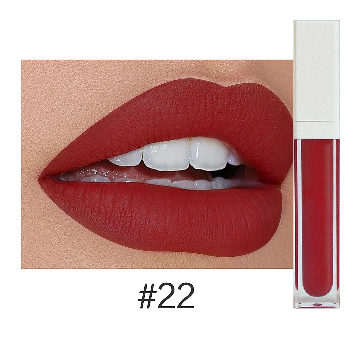 Rouge à Lèvres Liquide Mat Organique — 50 Teintes Vegan