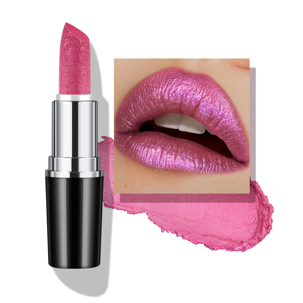 Rouge à Lèvres Nacré Vegan — Reflets Précieux Longue Tenue