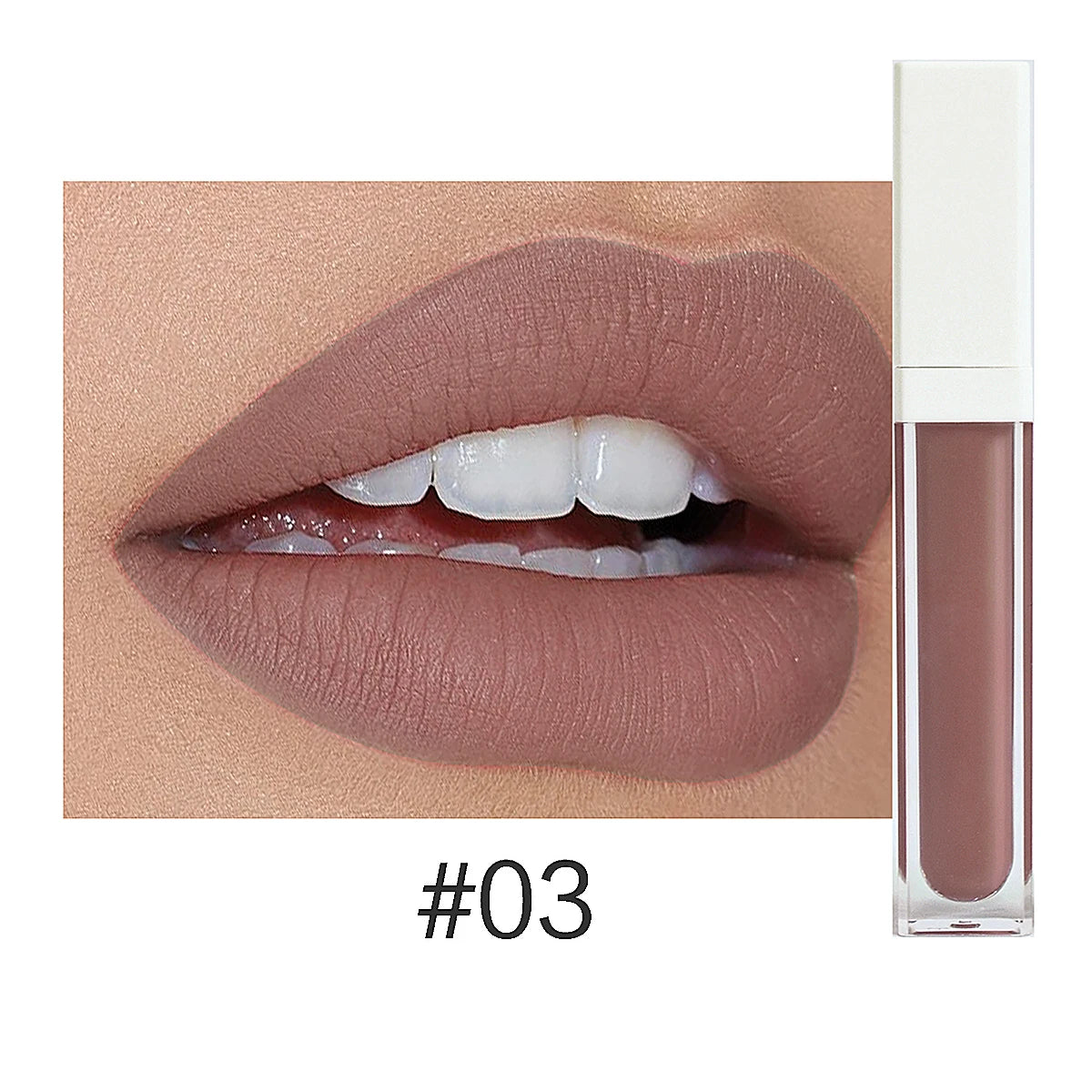Rouge à Lèvres Liquide Mat Organique — 50 Teintes Vegan