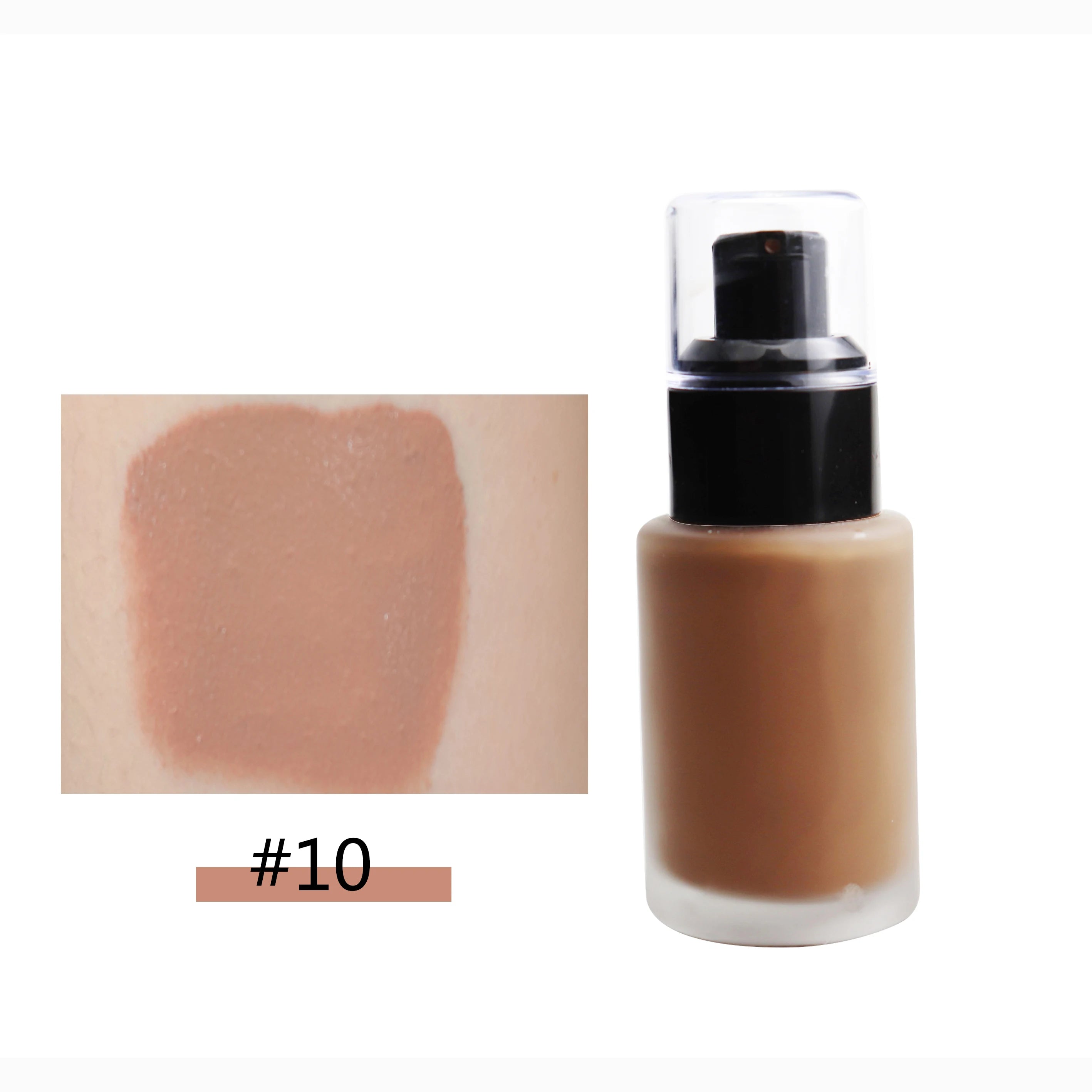 Fond de Teint Liquide Waterproof — 12 Teintes Longue Tenue