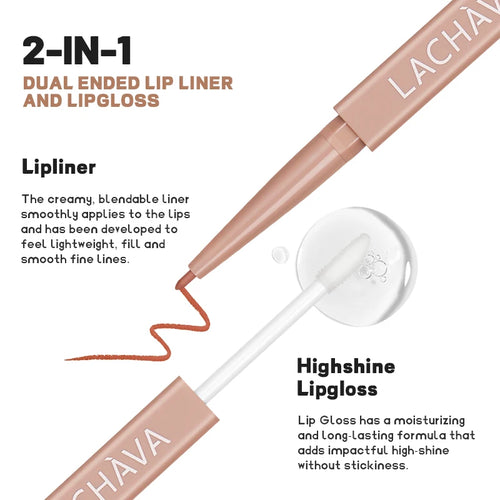 Duo Lipliner & Lip Gloss 2-en-1 — Repulpant Longue Tenue