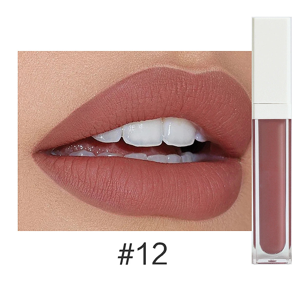 Rouge à Lèvres Liquide Mat Organique — 50 Teintes Vegan