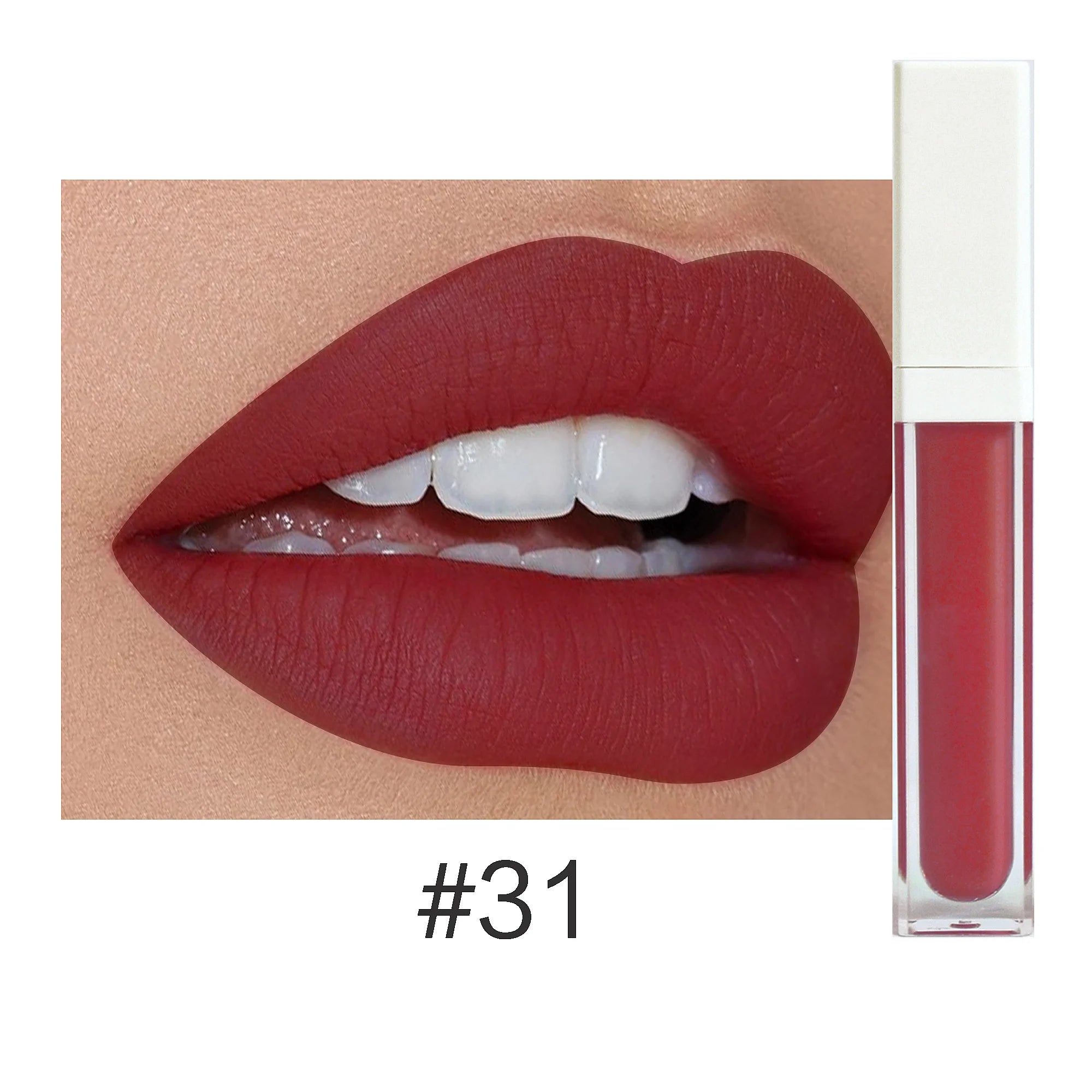 Rouge à Lèvres Liquide Mat Organique — 50 Teintes Vegan