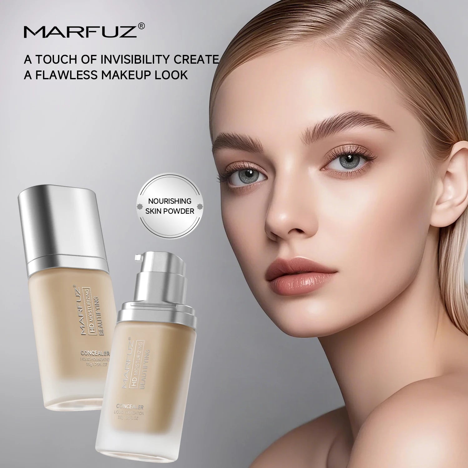 Fond de Teint Liquide Naturel — Haute Définition Longue Tenue