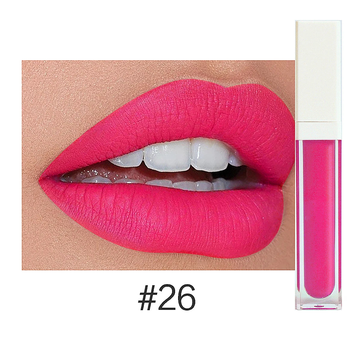 Rouge à Lèvres Liquide Mat Organique — 50 Teintes Vegan