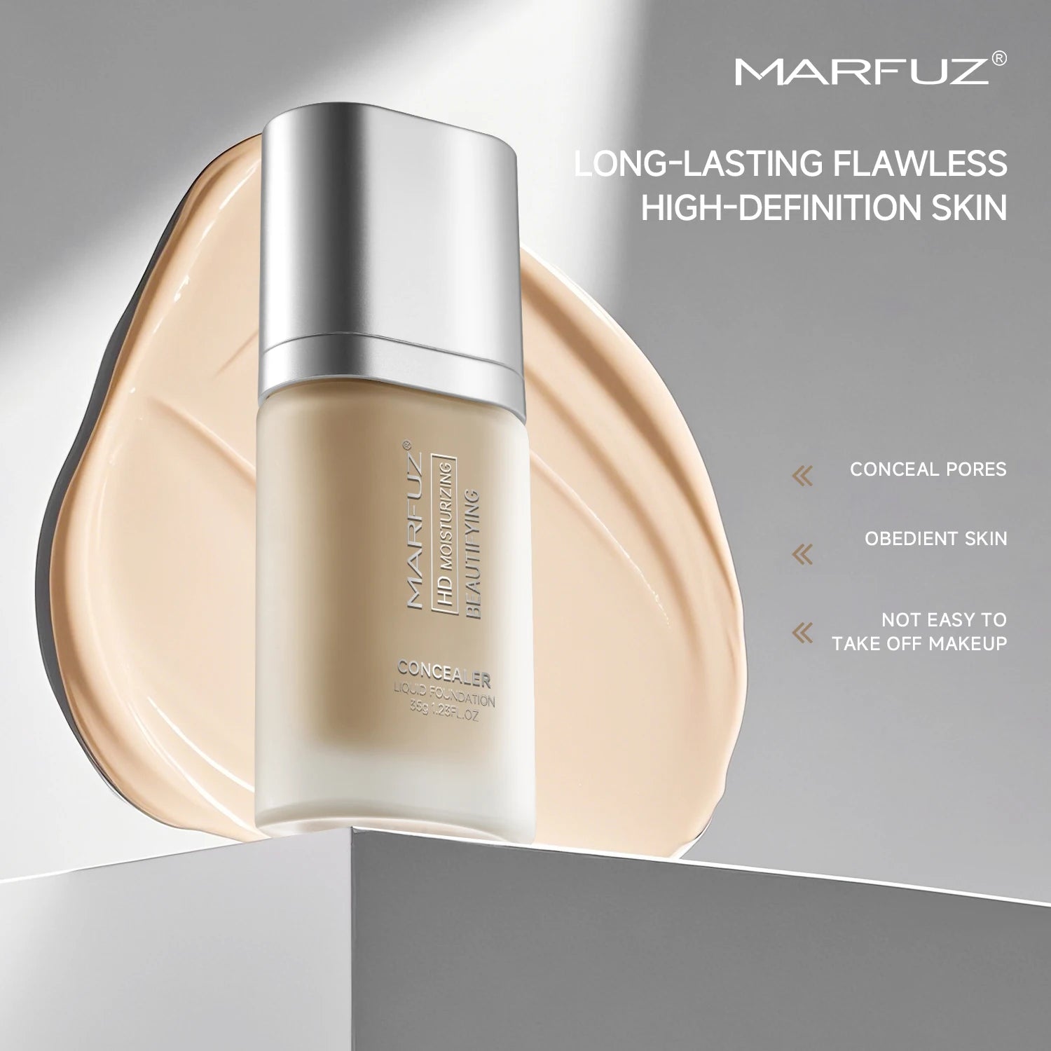 Fond de Teint Liquide Naturel — Haute Définition Longue Tenue