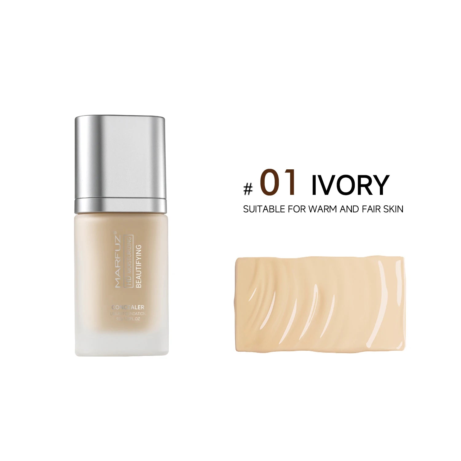 Fond de Teint Liquide Naturel — Haute Définition Longue Tenue