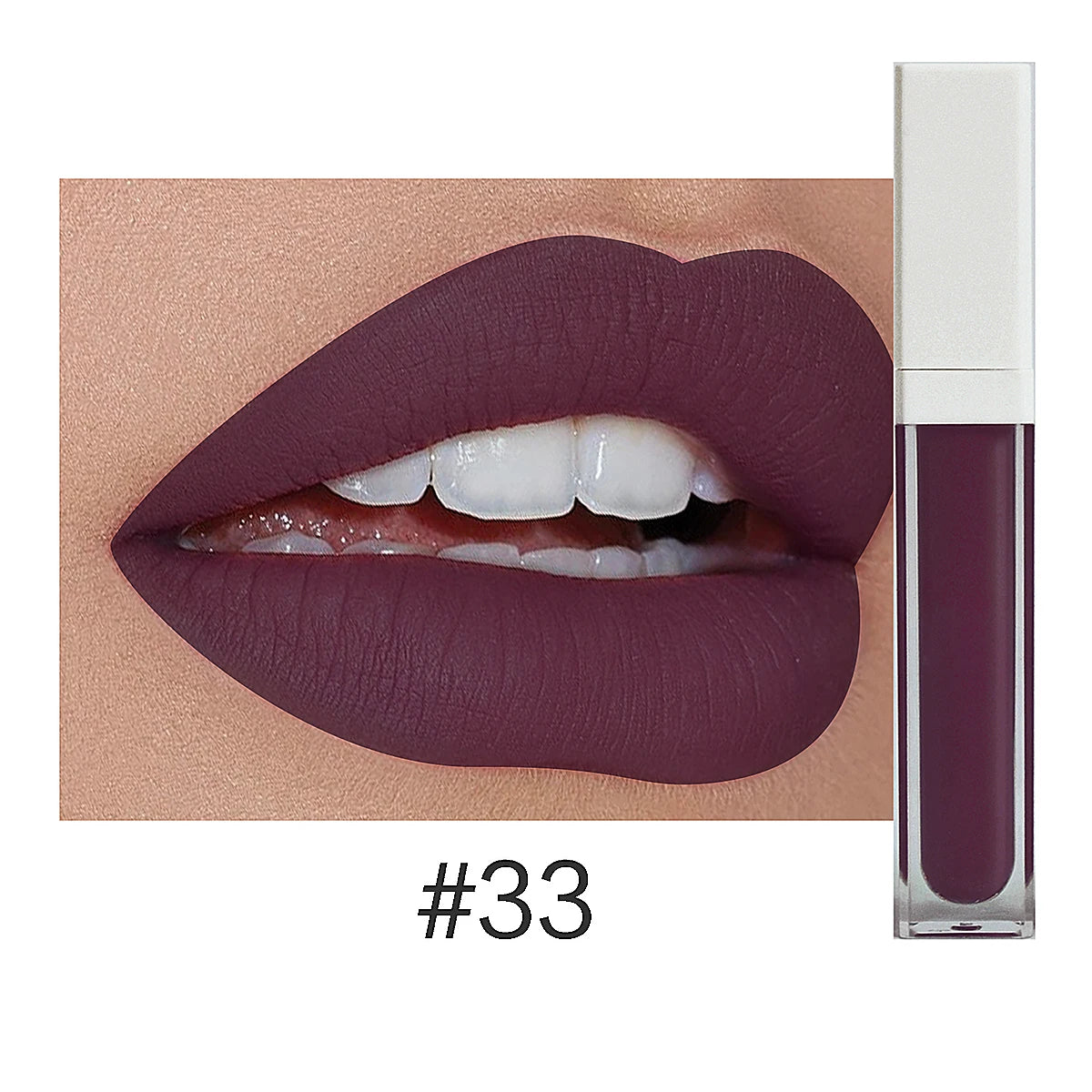 Rouge à Lèvres Liquide Mat Organique — 50 Teintes Vegan