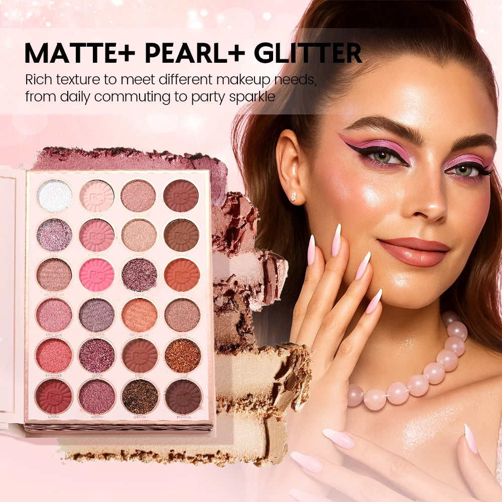 The makeup magic book contains eye shadow, lip gloss, powder blusher highlight, an ideal gift for women in holiday parties