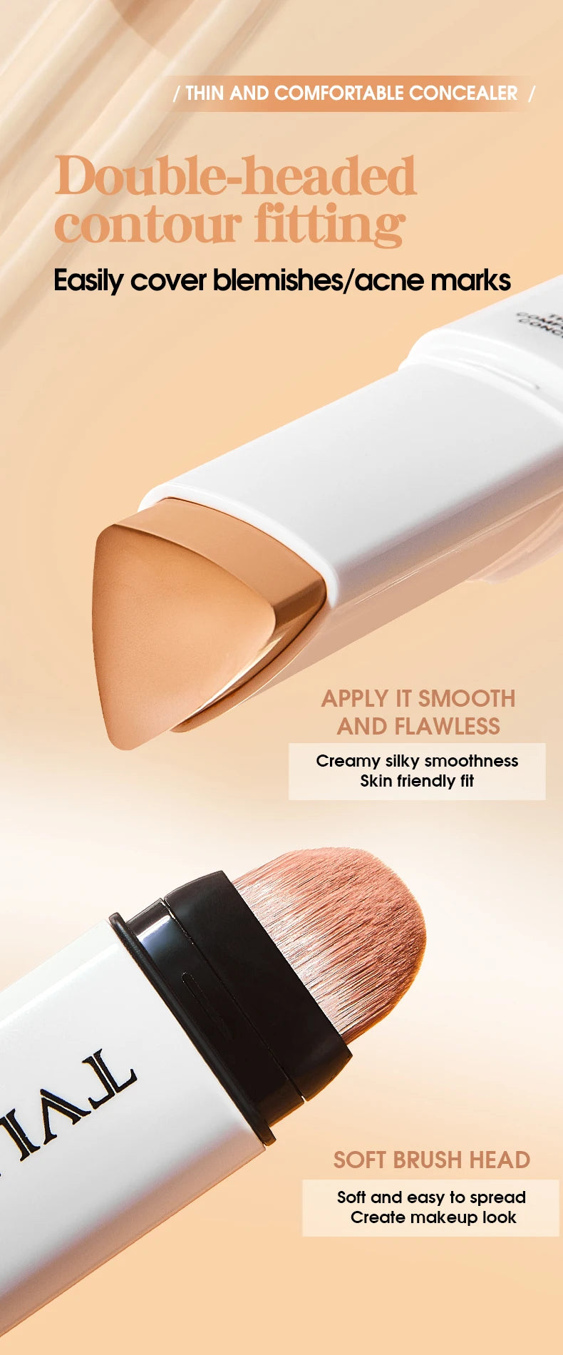 Correcteur Double Embout — Couvrance Légère & Fini Naturel