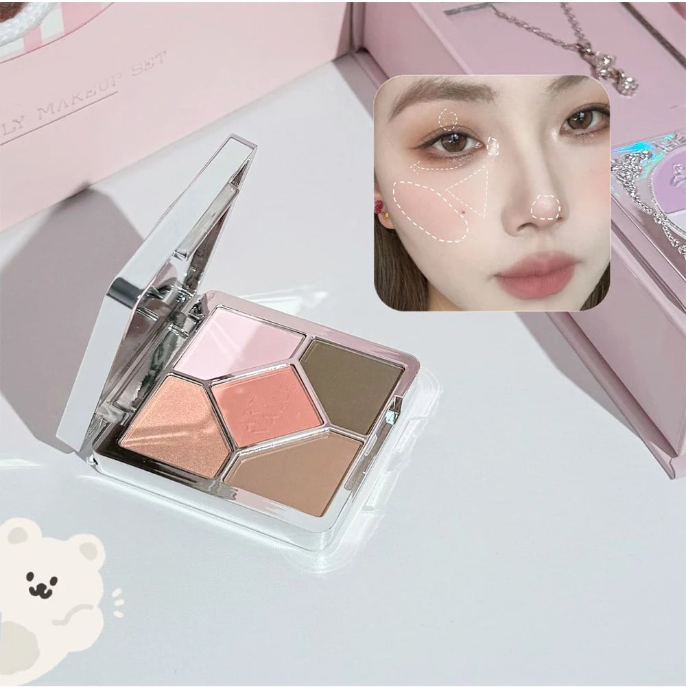 Coffret Maquillage 7 Pièces — Look Complet + Collier