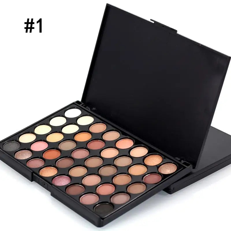Palette Eyeshadow Glitter & Mat — 40 à 78 Couleurs Waterproof