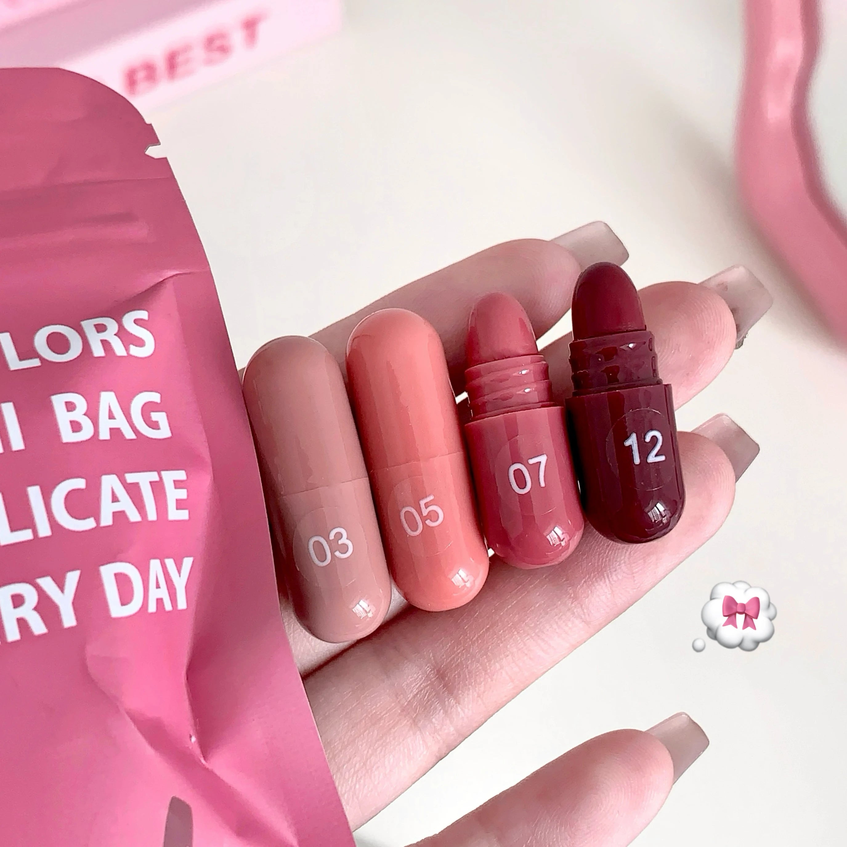 Magic Casa 12 Color Matte Lip Balm Set, Long-Lasting & Non-Fading, Perfect Gift for Women, Ideal for Makeup Festival