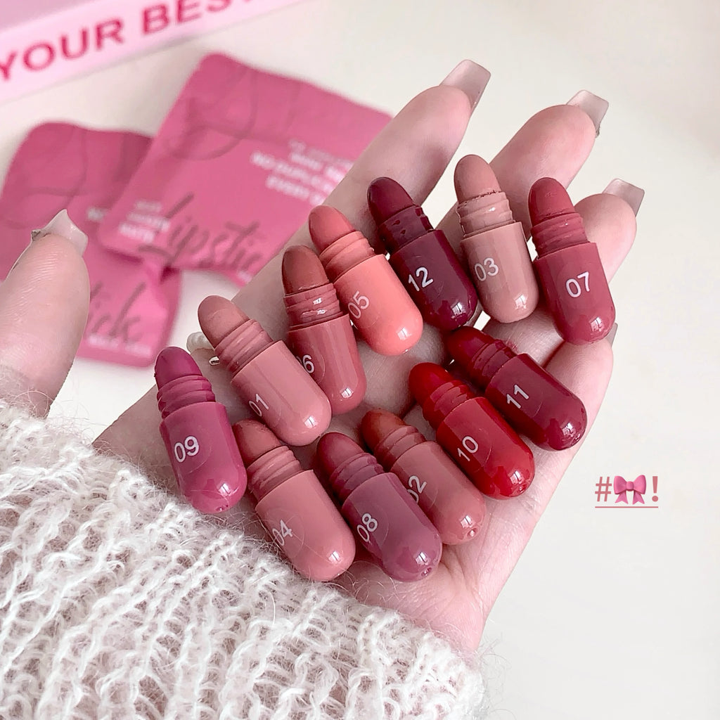 Magic Casa 12 Color Matte Lip Balm Set, Long-Lasting & Non-Fading, Perfect Gift for Women, Ideal for Makeup Festival