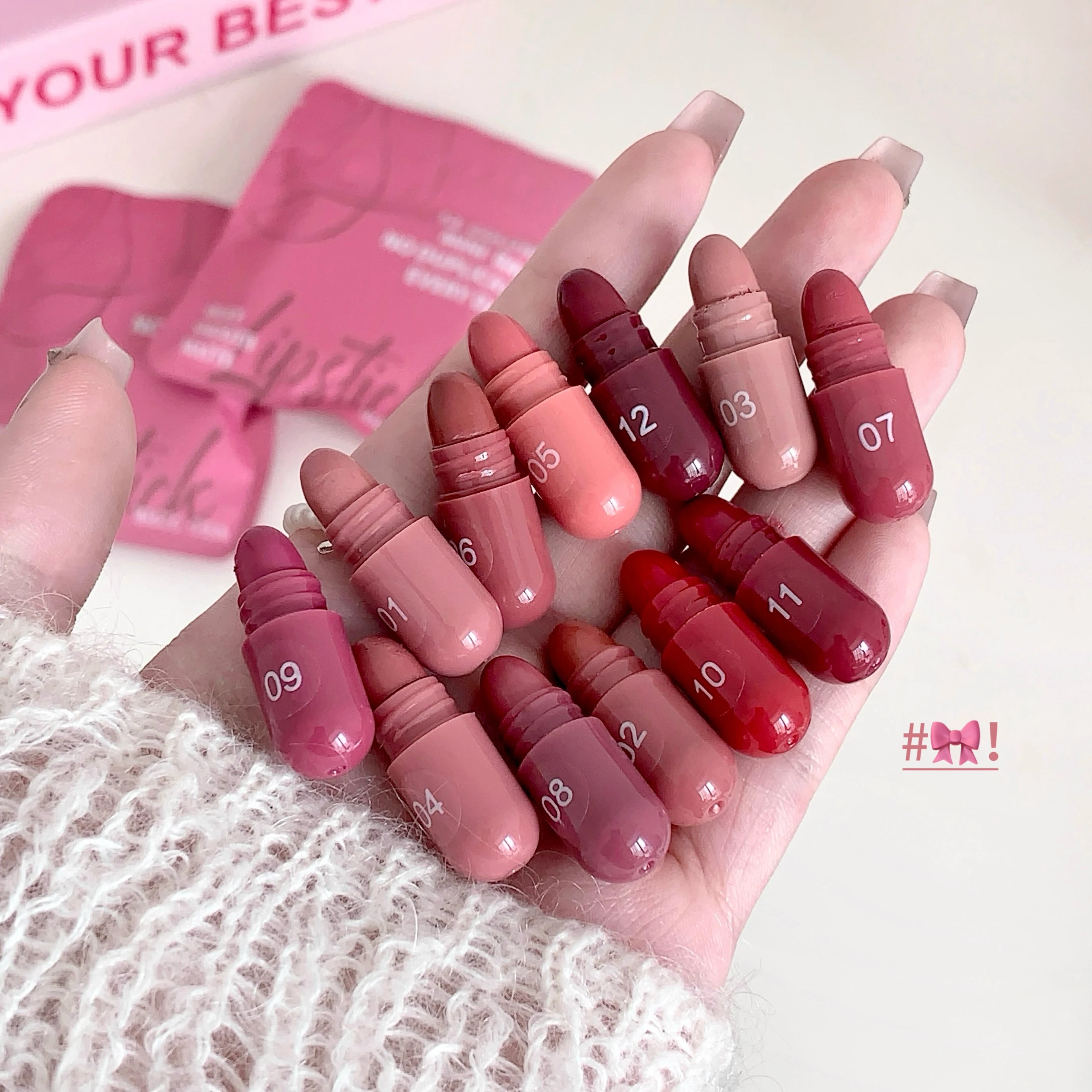 Magic Casa 12 Color Matte Lip Balm Set, Long-Lasting & Non-Fading, Perfect Gift for Women, Ideal for Makeup Festival