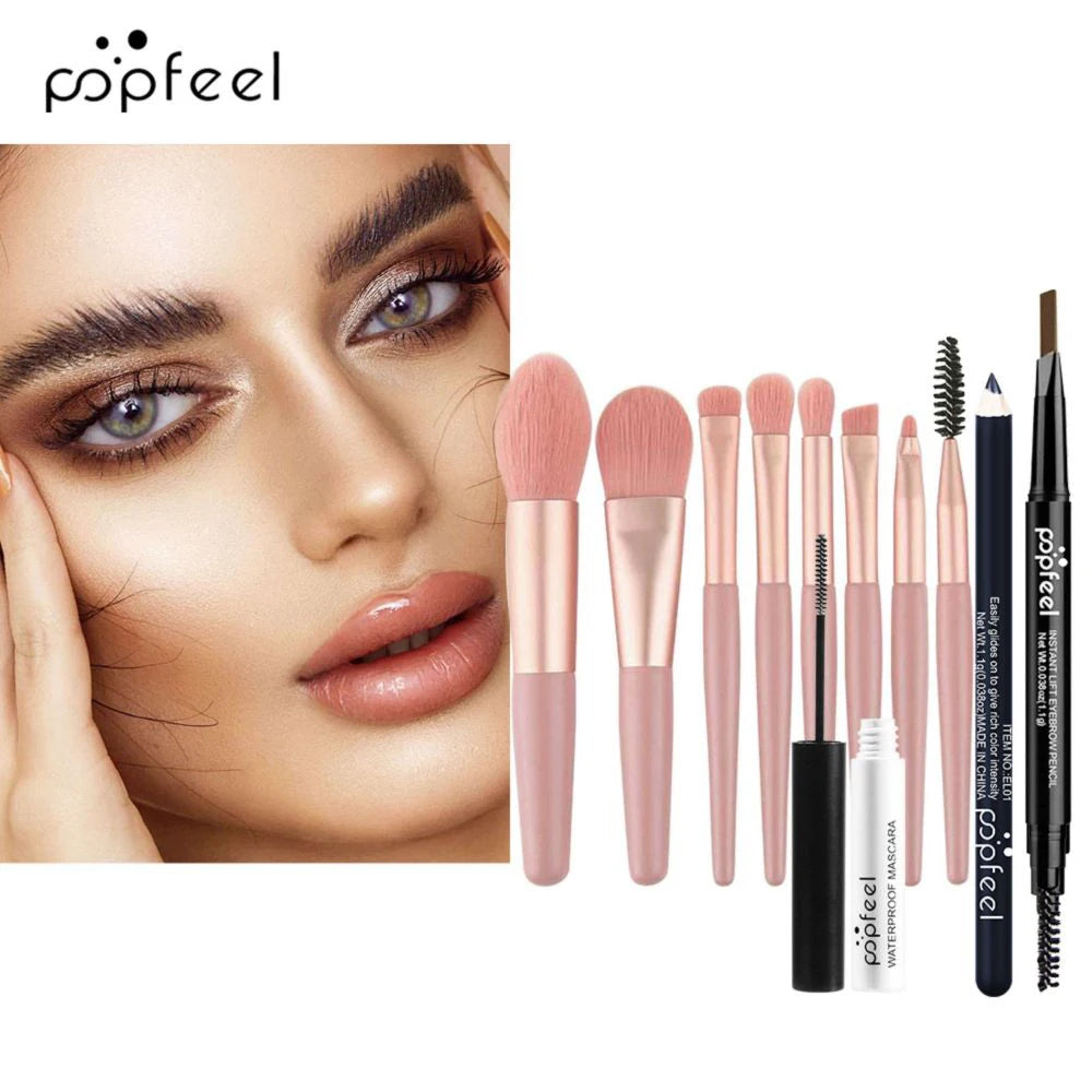 Kit Yeux Complet 40 Couleurs — Palette, Eyeliner, Mascara & Pinceaux