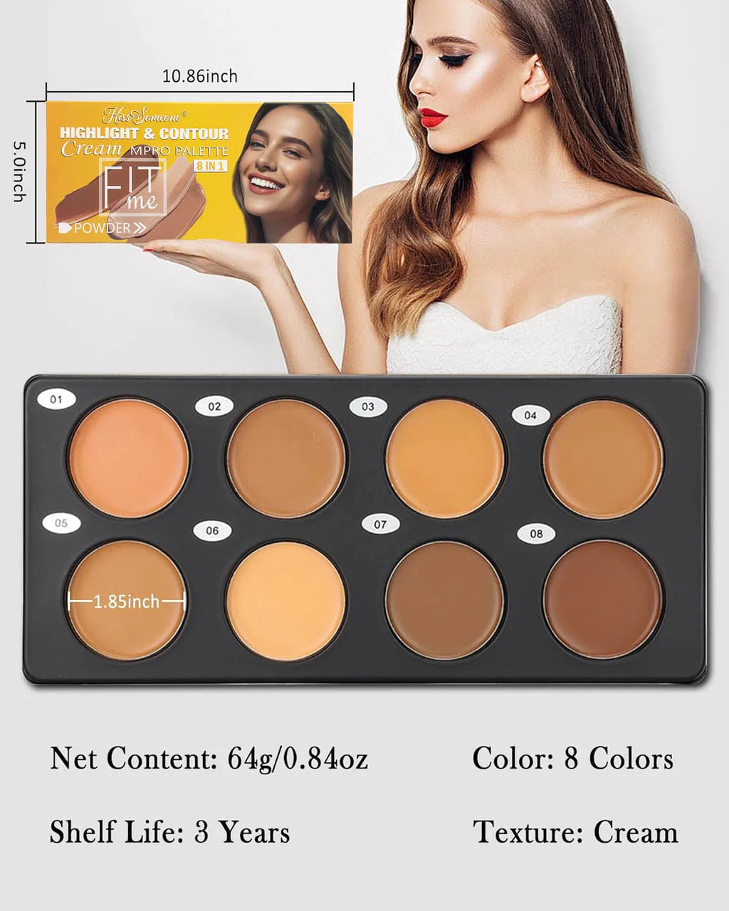 Palette Contour Crème 8 Teintes